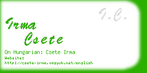 irma csete business card